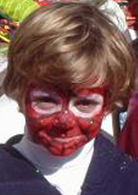 Spider Man face painting